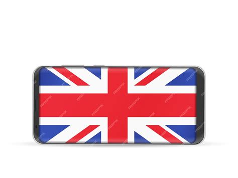 Premium Vector | Smart phone uk flag