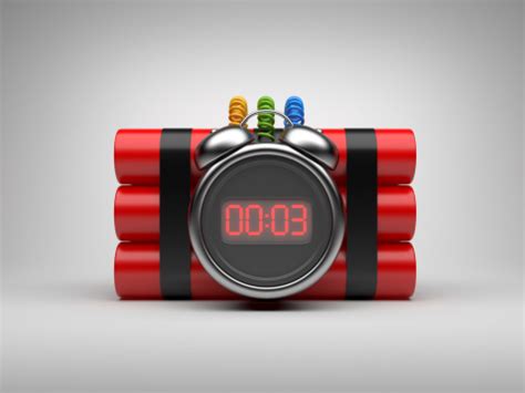 Bomb With Clock Timer 3d Countdown Stock Photo - Download Image Now ...