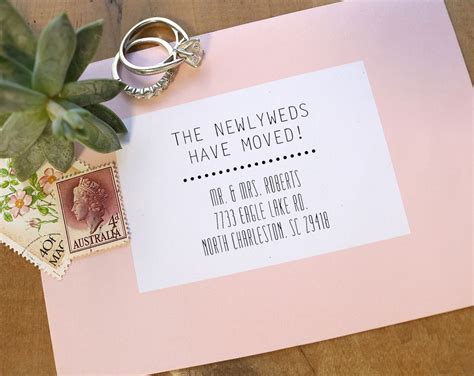 Custom Wedding Gift, Newlywed Gift, Newlyweds Have Moved Stamp ...