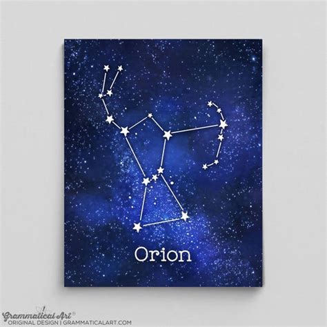 Orion Constellation Art Orions Belt Constellation Print | Etsy UK