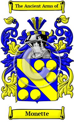 Monette Name Meaning, Family History, Family Crest & Coats of Arms