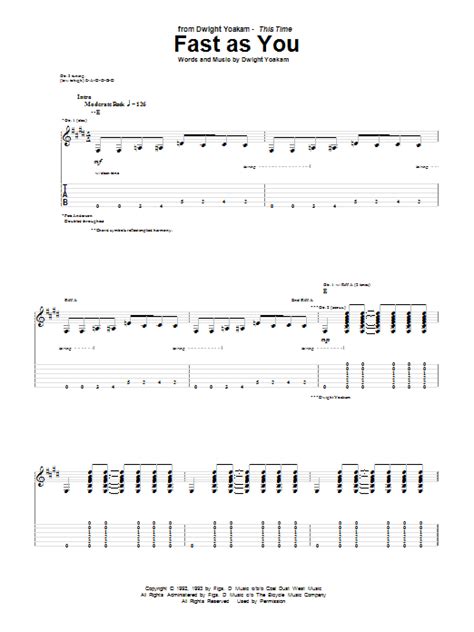 Fast As You by Dwight Yoakam - Guitar Tab - Guitar Instructor