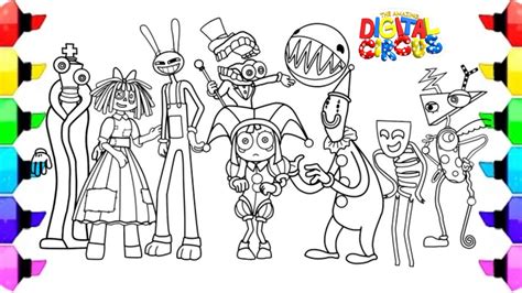 How to color ALL CHARACTERS from THE AMAZING DIGITAL CIRCUS Pilot / New Coloring Pages - YouTube