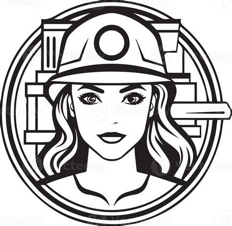 mechanic or engineer logo in flat line art style 27119400 PNG