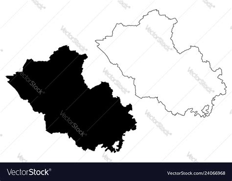 County fermanagh map Royalty Free Vector Image