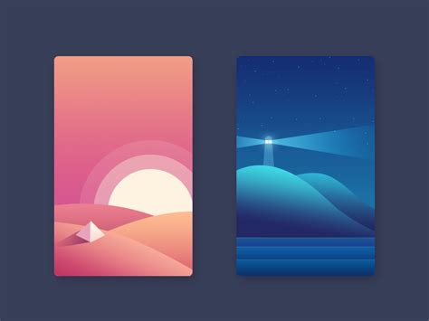 Day And Night | Illustration design, Flat design illustration, Illustration