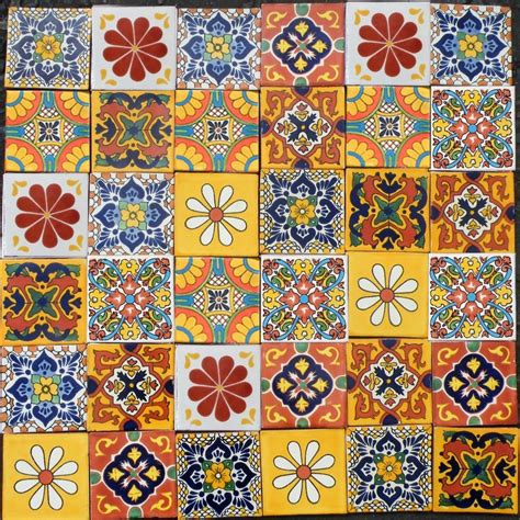 36 AUTHENTIC MEXICAN TILES 10.5X10.5CMS VERACRUZ | eBay | Tiles, Mosaic tile stickers, Mosaic