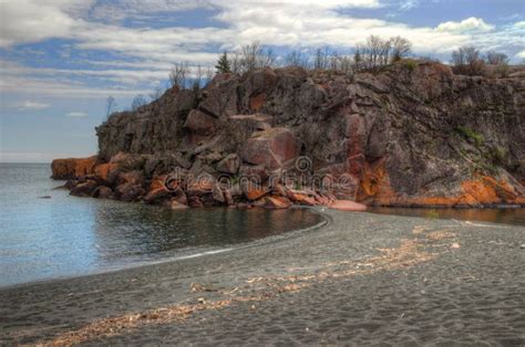 Black Beach is on the Northern Shore of Lake Superior by Silver Stock ...