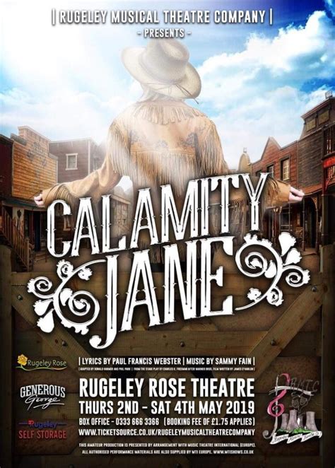 Calamity Jane (2019) – Rugeley Musical Theatre Company