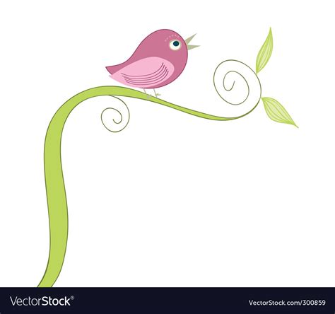 Singing bird Royalty Free Vector Image - VectorStock