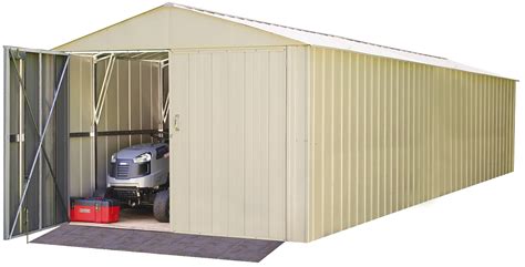 Steel Storage Shed 10 x 30 Ft. High Gable Galvanized, Eggshell ...