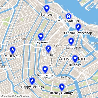 Amsterdam Coffee Shop Map