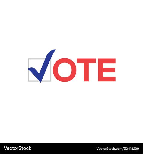 Vote icon election sign check logo Royalty Free Vector Image