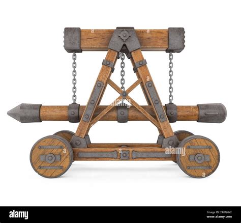 Medieval Battering Ram Isolated Stock Photo - Alamy