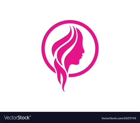 Hair and face salon logo templates Royalty Free Vector Image