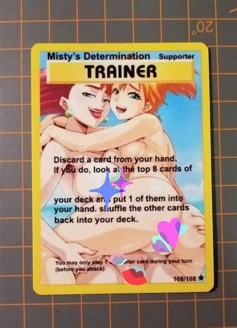 Custom Fan Made Pokemon Card Mistys Determination V2 Sexy | Etsy