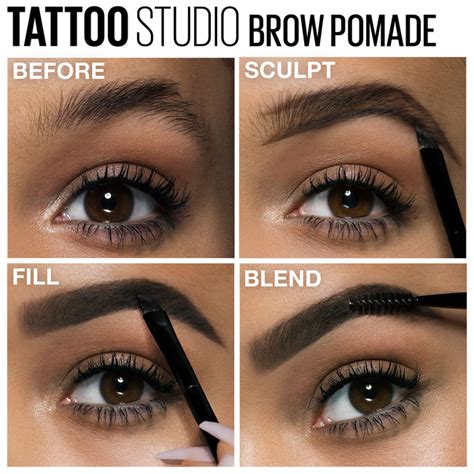 Maybelline Tattoo Studio Brow Pomade Long Lasting, Buildable Eyebrow Makeup | Eyebrows | Sally ...