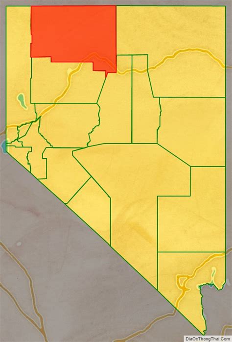 Map of Humboldt County, Nevada - Thong Thai Real