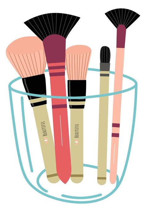 Brushes and tools for cosmetics application vector 17744300 Vector Art at Vecteezy