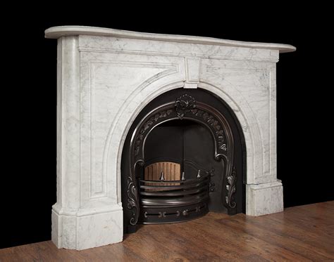 Victorian Carrara marble fireplace