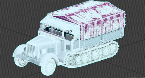 sd kfz 7 1 3D model 3D printable | CGTrader