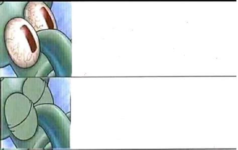 Squidward Sleeping Meme Blank