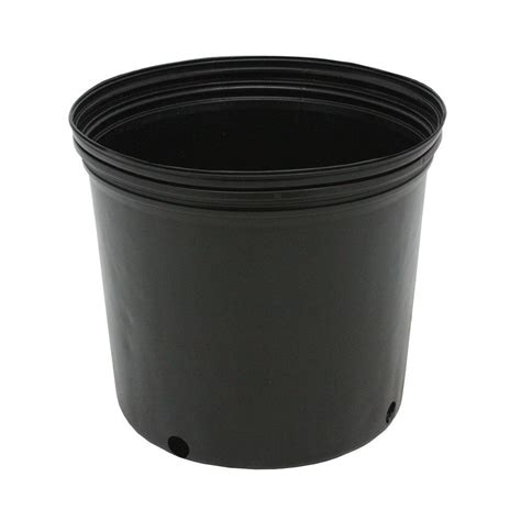 Nursery Pots 3 Gal. Black Drainage Holes Textured Plastic Net Pots 20 ...