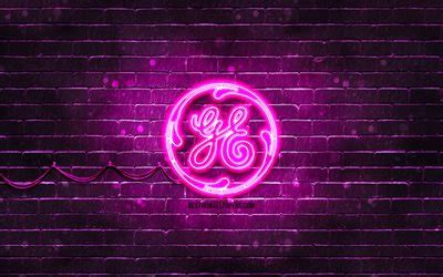 Download wallpapers General Electric purple logo, 4k, purple brickwall, General Electric logo ...