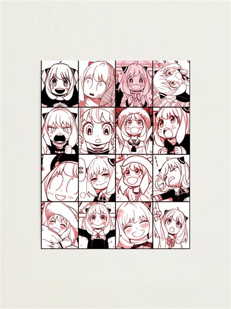 "Anya Forger - Spy x Family manga panels collage" Photographic Print by Angellinx3 | Redbubble