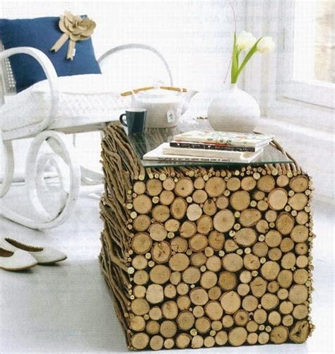 DIY-Log Coffee Table Idea ~ GOODIY