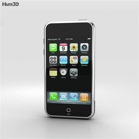 Apple iPhone (1st gen) Black 3D model - Download Phones on 3DModels.org