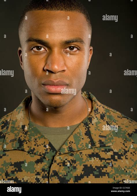 United States Marine Corps Officer in Marine Corps Combat Utility Uniform MARPAT digital ...