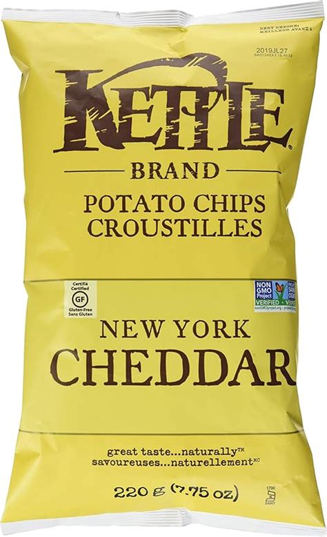 Kettle Chips New York Cheddar Chips, 220 Gram: Amazon.ca: Grocery