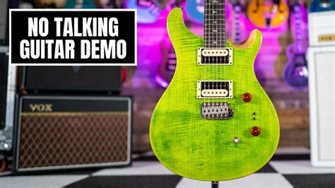 No Talking Guitar Demo - PRS SE Custom 24-08 in Eriza Verde - YouTube