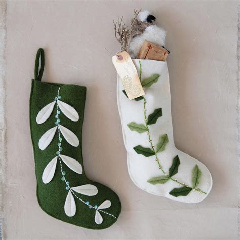 Wool Felt Stocking with Appliqué — Beth's - A Christmas and Holiday Shop