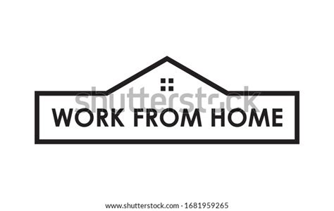 Wfh Work Home Logo Design Stock Vector (Royalty Free) 1681959265 ...