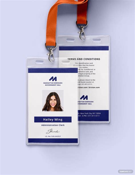 FREE Employee Id Card Template - Download in Word, Google Docs, PDF ...