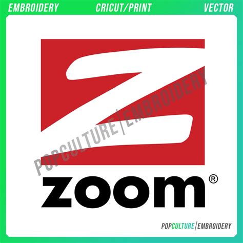 Zoom - Official Logo for Embroidery & Vector • Pop Culture Embroidery • 100k+ Embroidery ...