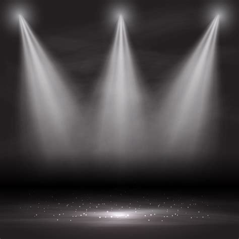 Spotlights shining down in empty room 204544 Vector Art at Vecteezy