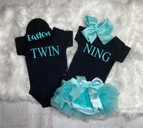 Twin Baby Outfits Twinning Newborn Coming Home Outfits Boy - Etsy