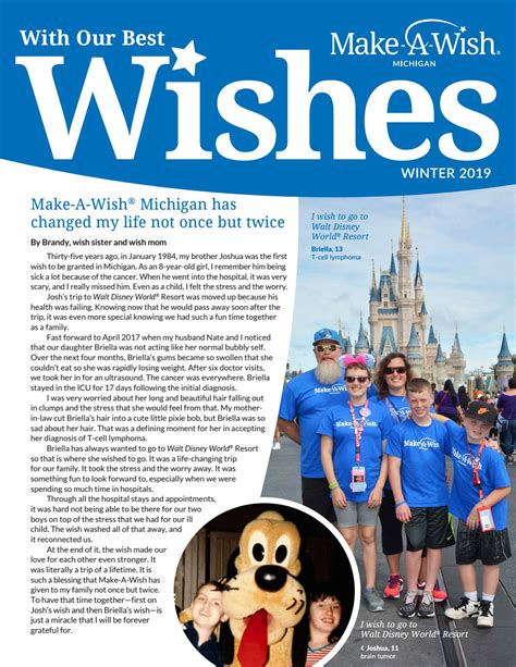 Make-A-Wish Michigan Newsletter: Winter 2019 by Make-A-Wish Michigan - Issuu