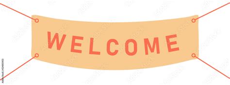 Welcome letters banner. Stock vector banner Stock Vector | Adobe Stock