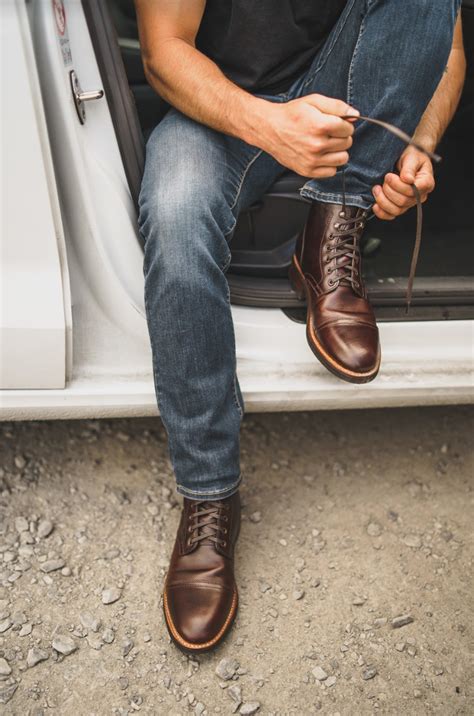 Men's Captain Lace-Up Boot In Brown Leather - Thursday Boot Company | Boots outfit men, Boots ...