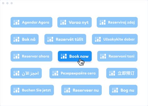 Display A Booking Button In Multiple Languages | Setmore