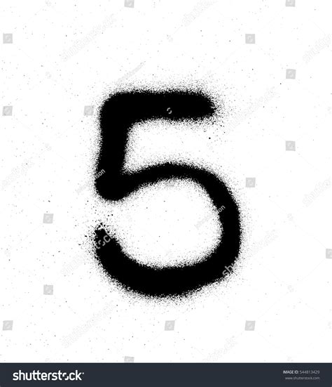 Graffiti Sprayed Number 5 Five Black Stock Vector (Royalty Free) 544813429 | Shutterstock