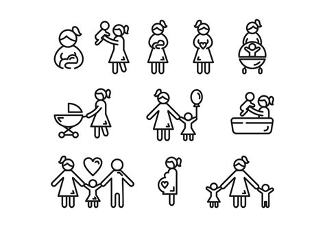 Maternity Icons Vector 142456 Vector Art at Vecteezy