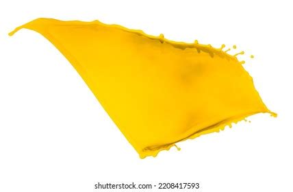 Yellow Paint Splash Isolated On White Stock Photo 2208417593 | Shutterstock