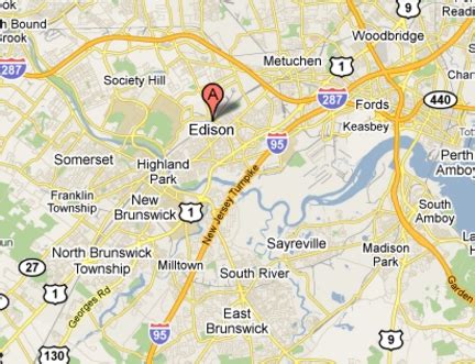 Edison New Jersey Map - Alyssa Marianna