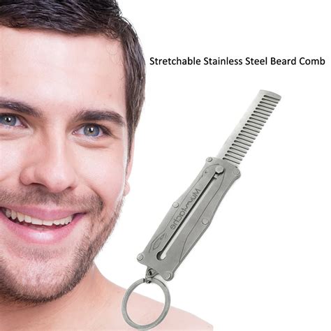 Stainless Steel Beard Shaping Tool Professional Beard Comb Potable Men ...