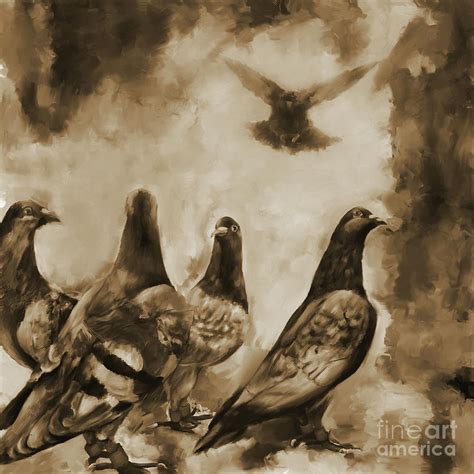 Pigeon Painting by Gull G | Fine Art America